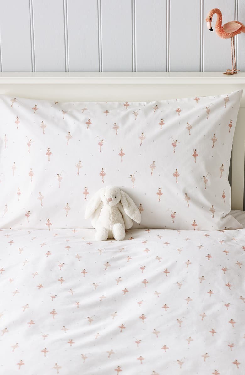 The White Company Ballerina Print Duvet Cover & Sham Set, Main, color, 