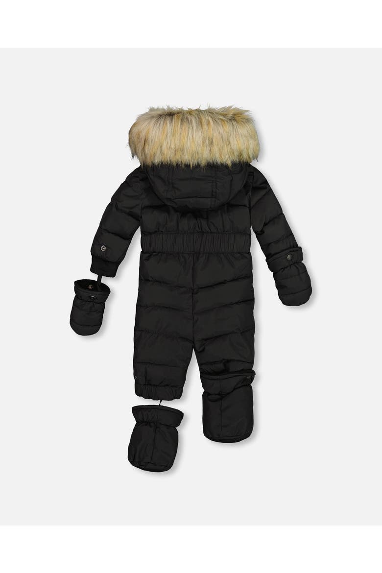 Baby Unisex One Piece Baby Snowsuit Black, Alternate, color, Anthracite