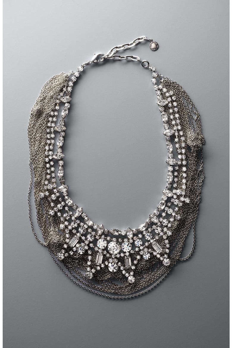 'Fettered Faux White' Necklace, Alternate, color, SILVER