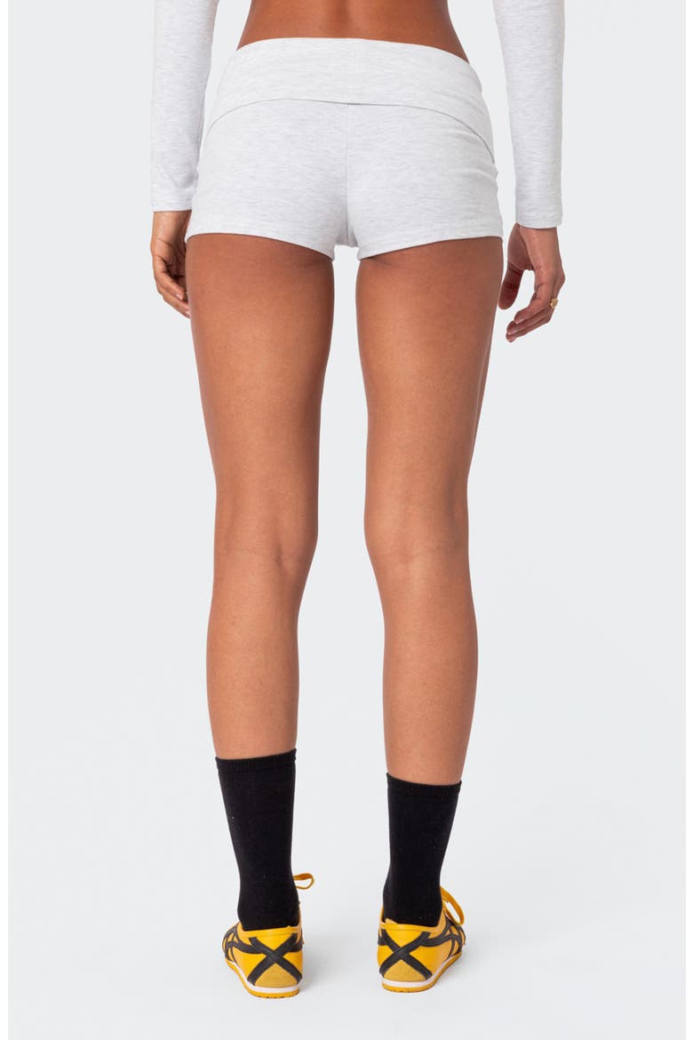 Meg Foldover Shorts, Alternate, color, GRAY-MELANGE