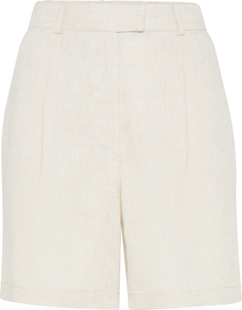 ショーツ BRUNELLO CUCINELLI LINEN BAGGY SHORTS Brunello Cucinelli - Linen Pleat Front Baggy Shorts