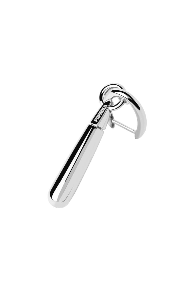 Large Jupiter Single Hoop, Alternate, color, Silver