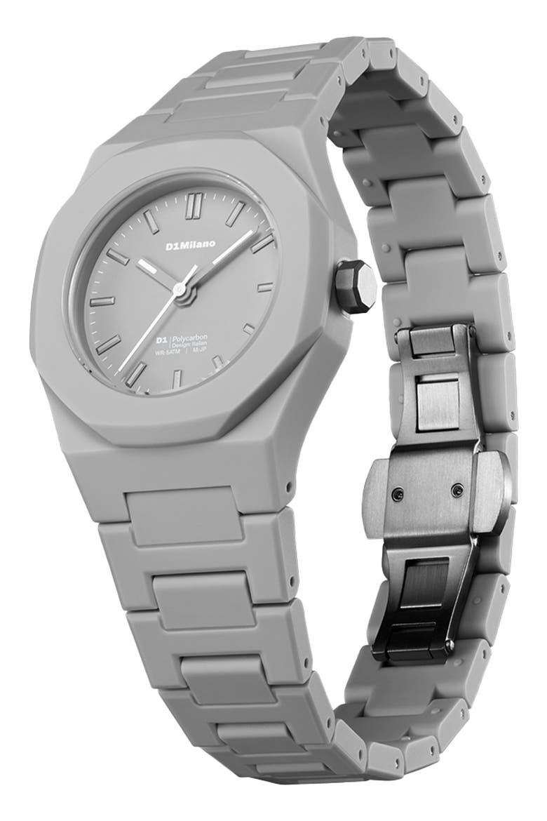 Pulse Polycarbon Bracelet Watch, 32mm, Alternate, color, GREY