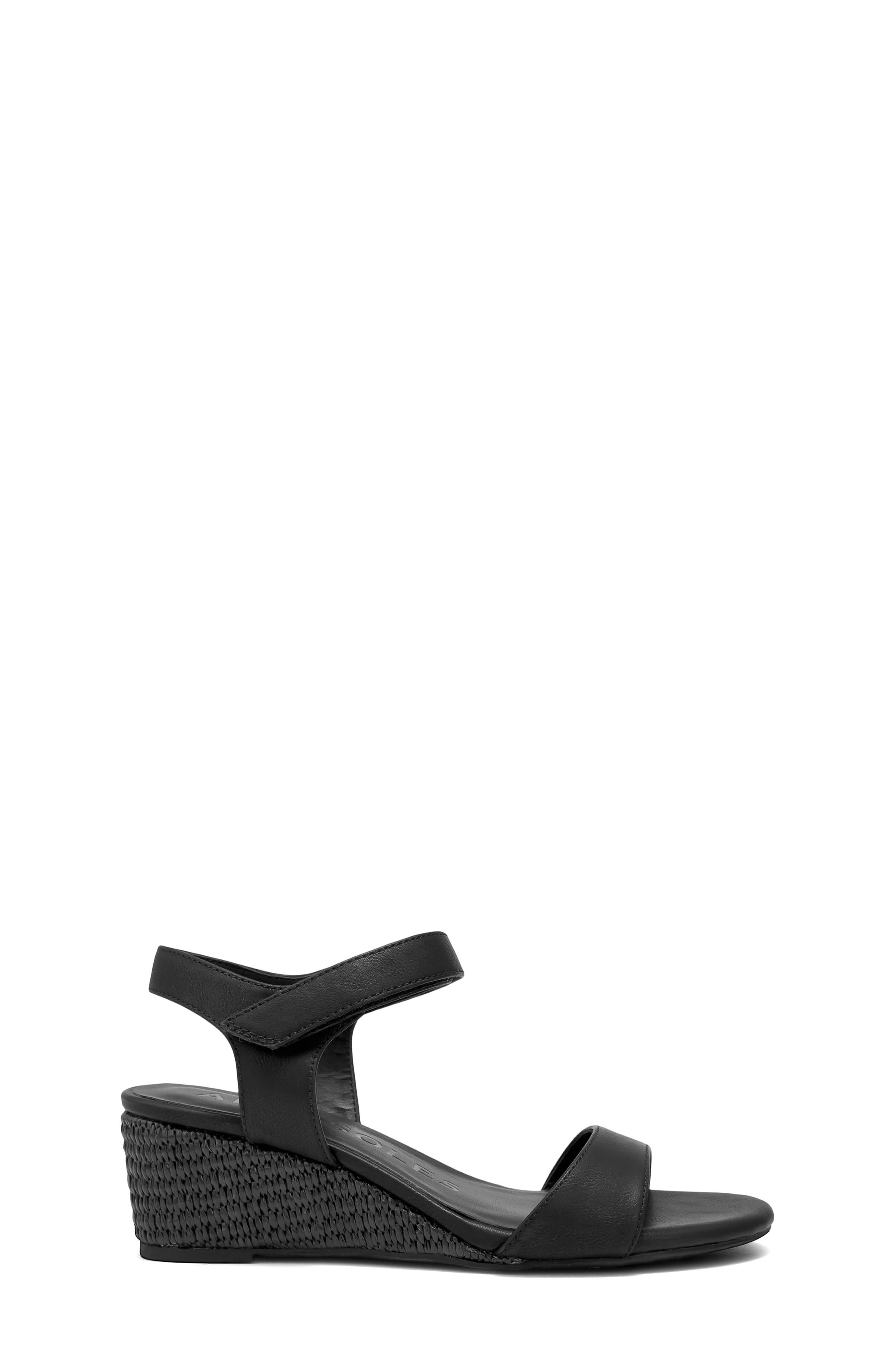Aerosoles Wel Wedge Sandal, Alternate, color, Black