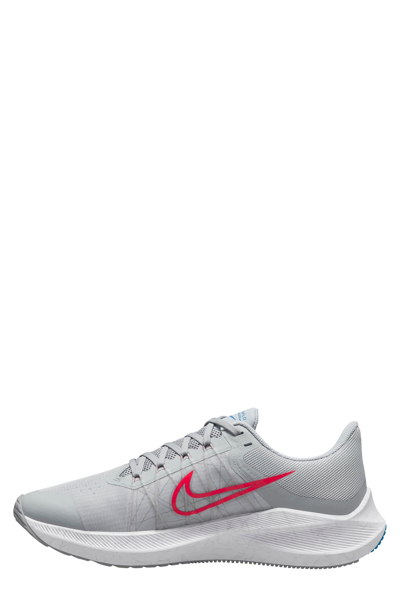Winflo 8 Running Sneaker, Alternate, color, WOLF GREY/BRIGHT CRIMSON