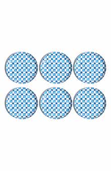 TarHong Set of Six Palazzo Geometric Melamine Plates