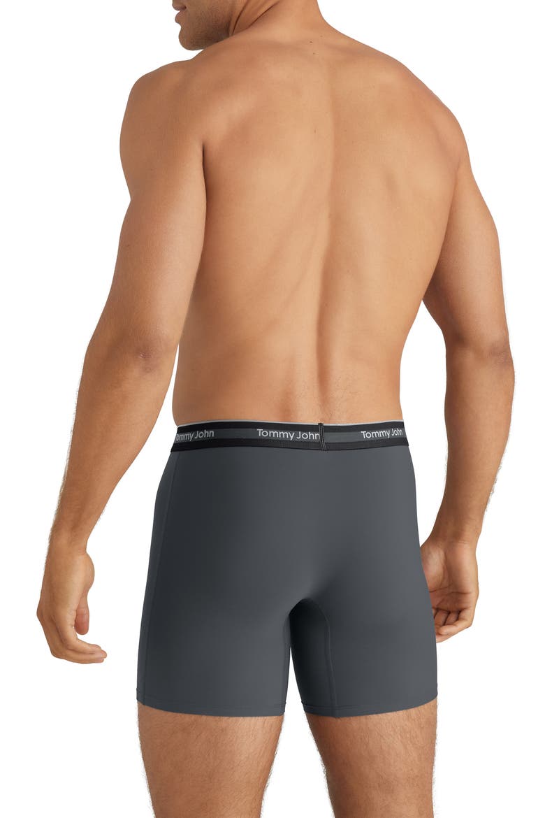 3-Pack Comfort Micro 6-Inch Boxer Briefs, Alternate, color, BLACK, TURBULENCE, MONUMENT