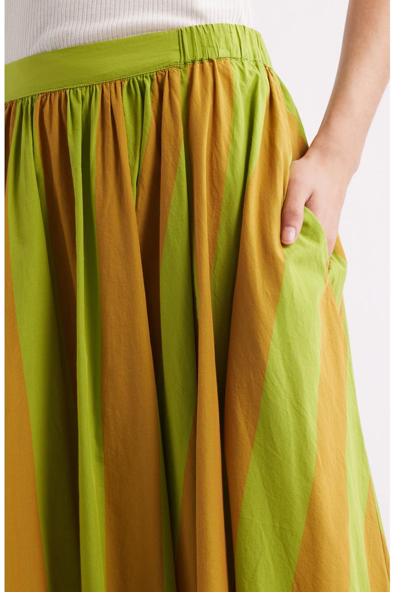 Lowen Stripe Cotton Midi Skirt, Alternate, color, RETRO COMBO