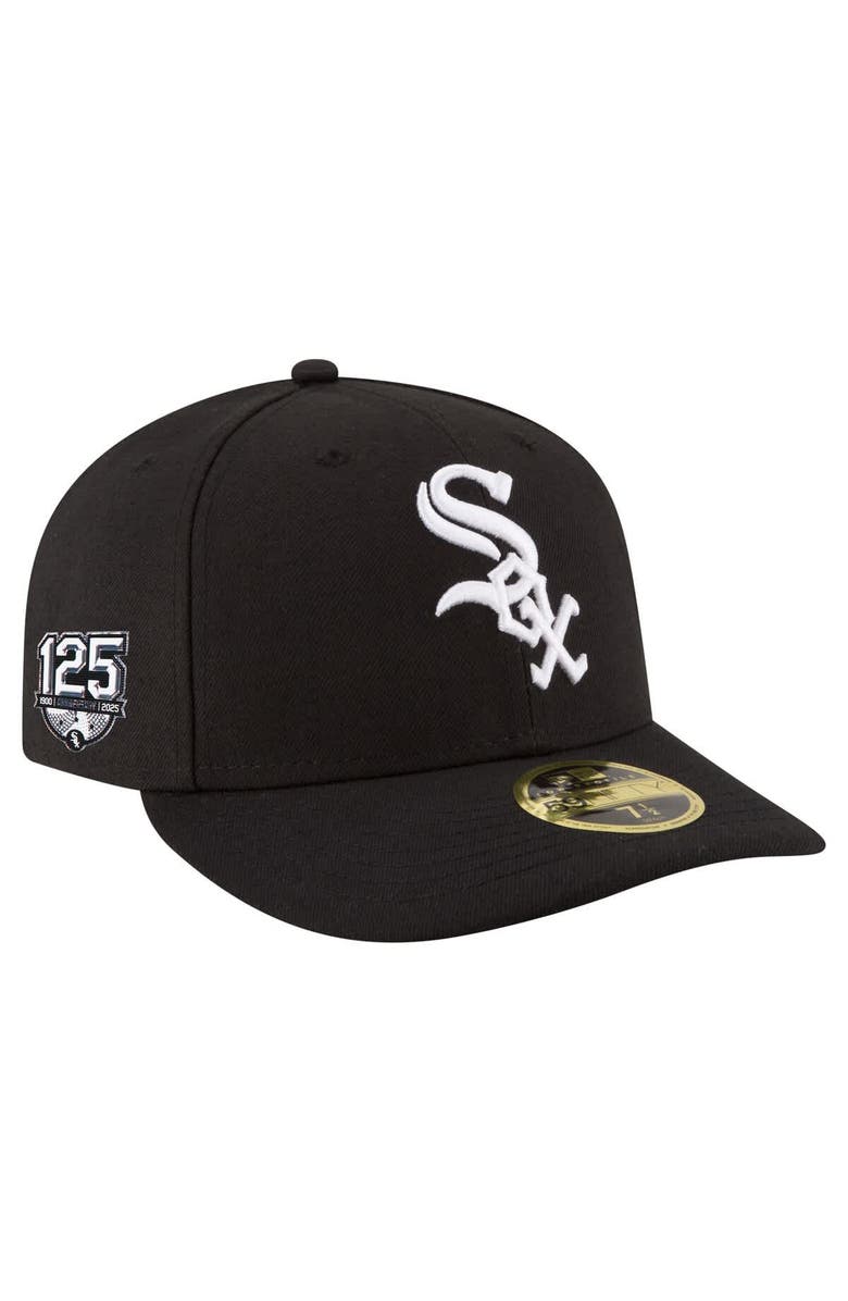 New Era Men's New Era  Black Chicago White Sox 125th Anniversary Low Profile 59FIFTY Fitted Hat, Alternate, color, Black