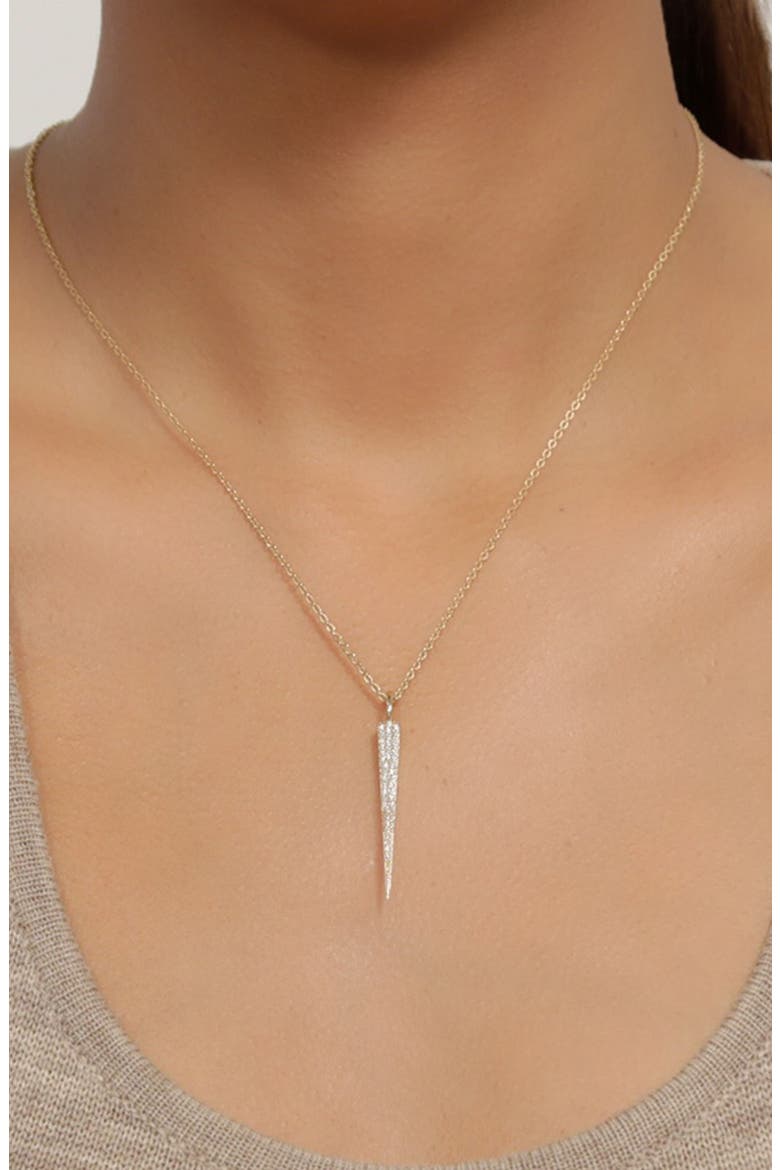 'Lillian' Pavé Pendant Necklace, Alternate, color, GOLD/ CLEAR