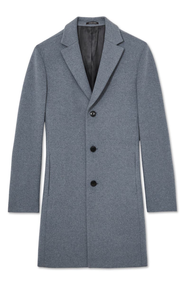 Reiss Clarke Overcoat, Alternate, color, Soft Blue Melange
