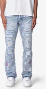 mnml B570 Distressed Flare Jeans