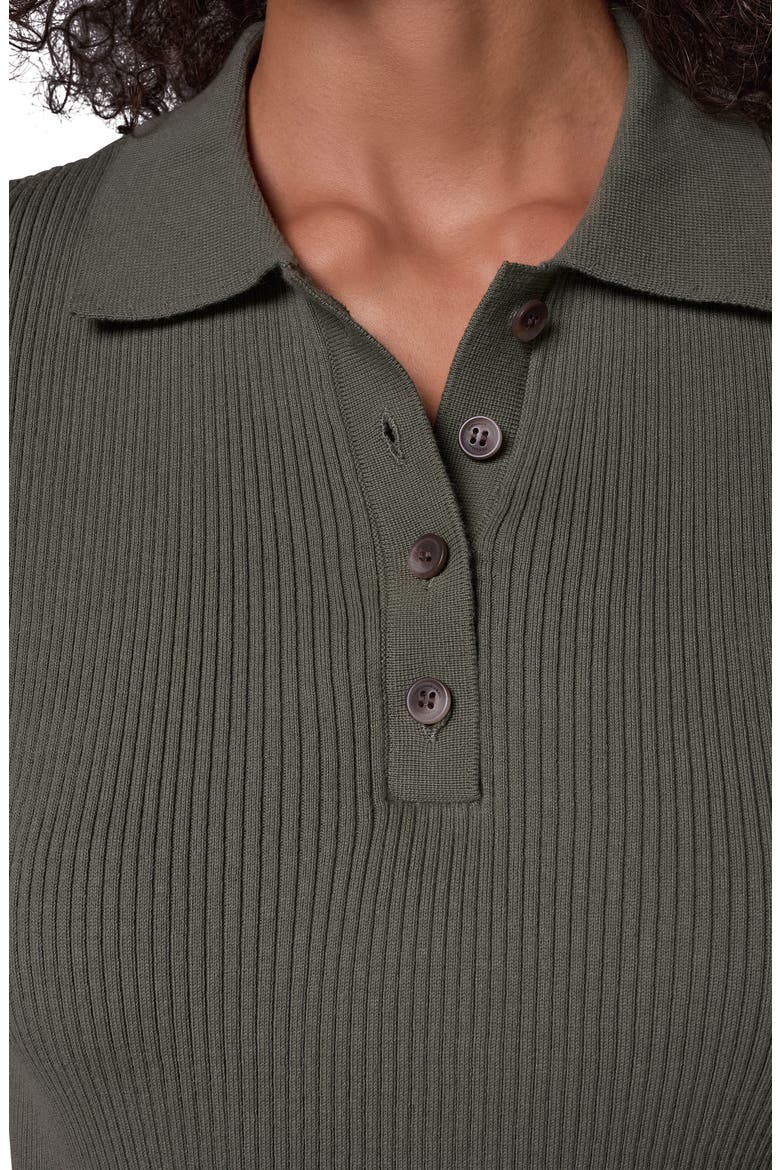Rib Button Front Sweater, Alternate, color, SAGE