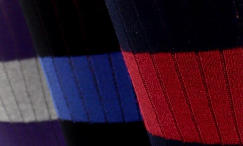 Lorenzo Uomo Assorted 3-pack Crew Socks In Red
