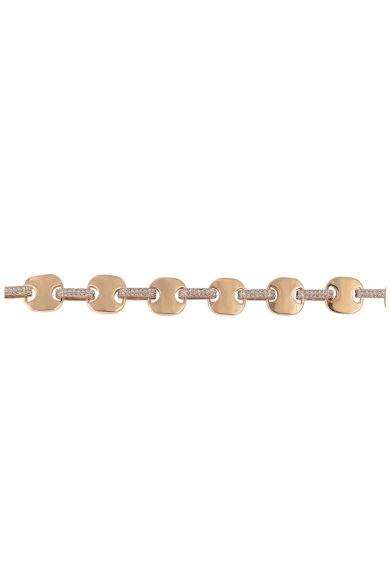 Square Link Necklace, Alternate, color, GOLD