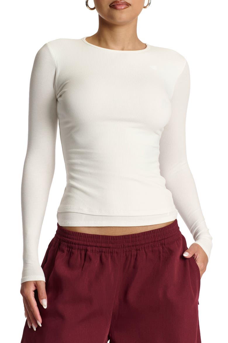 Micro Rib Top, Main, color, WHITE