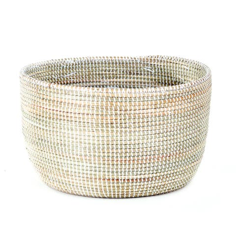 Solid White Knitting Basket