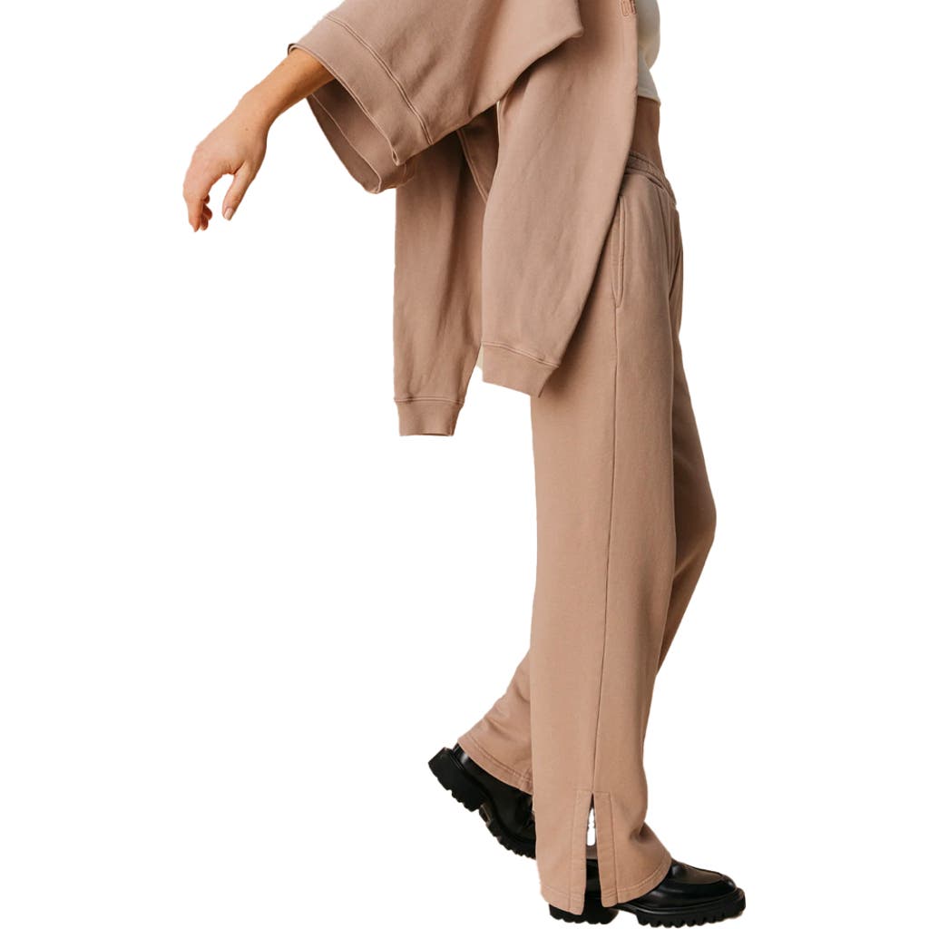 Ocio Organic Cotton Teddy Flare Pant In Neutral
