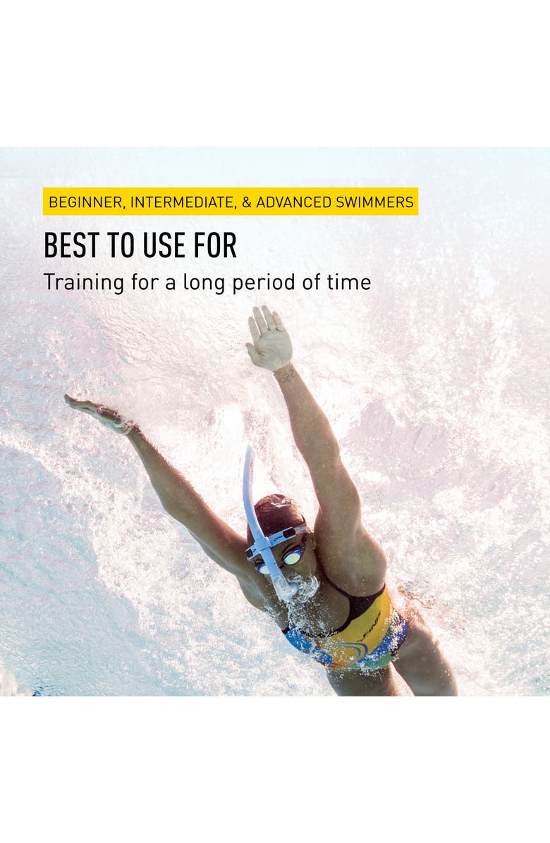 FINIS Glide Center Mount Swim Snorkel for Adults Adjustable Fit Technique Endurance Training, Alternate, color, Ocean Blue