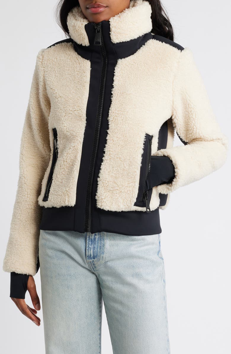 SAM. Willie Faux Shearling Jacket, Alternate, color, Almond