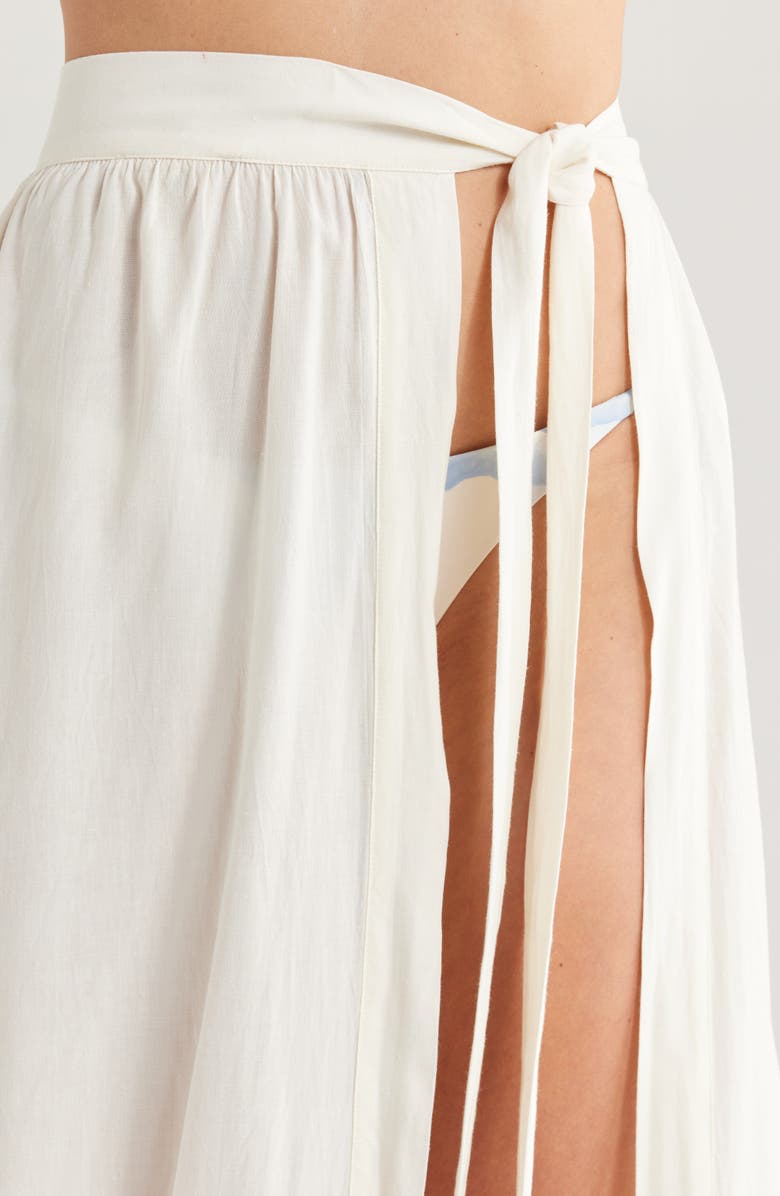 BOAMAR Louise Side Tie Cover-Up Maxi Skirt, Alternate, color, Ivory