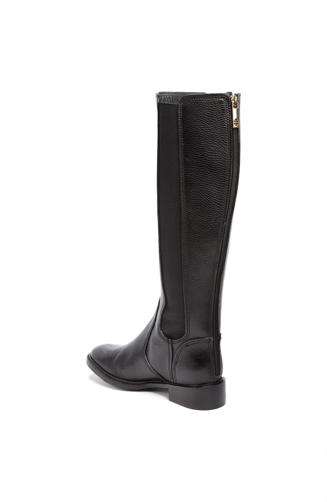 Tory Burch 'Christy' Leather Riding Boot, Alternate, color, 