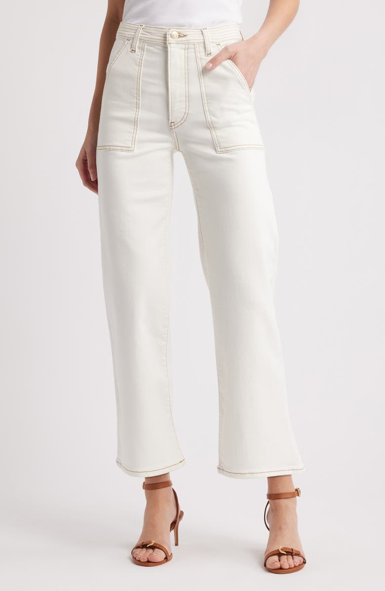FRAME The Trapunto High Waist Ankle Straight Leg Jeans, Main, color, 
