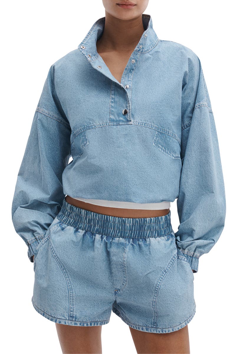 rag & bone Miramar Flyweight Snap Placket Popover Top, Main, color, Shaler