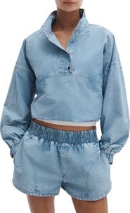 rag & bone Miramar Flyweight Snap Placket Popover Top