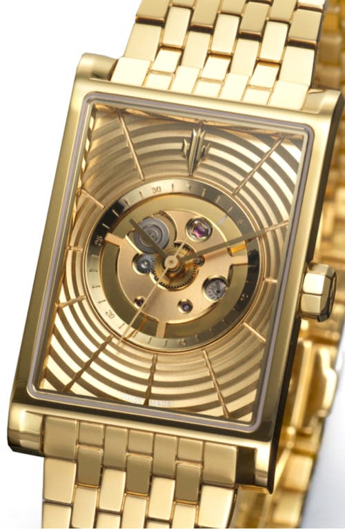 Vieren Gold Waves Swiss Automatic Watch In Gold