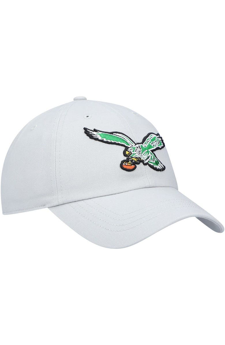 '47 Women's '47 Gray Philadelphia Eagles Miata Clean Up Legacy Adjustable Hat, Alternate, color, 