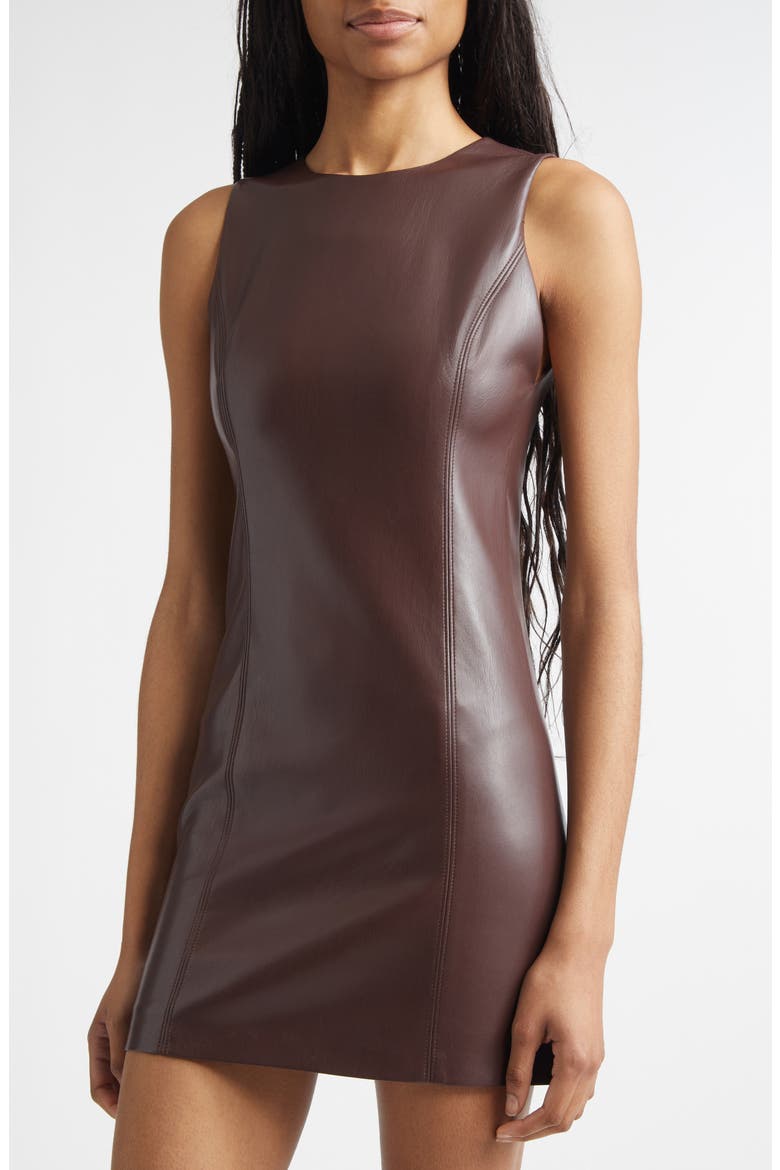 Faux Leather Sheath Minidress video
