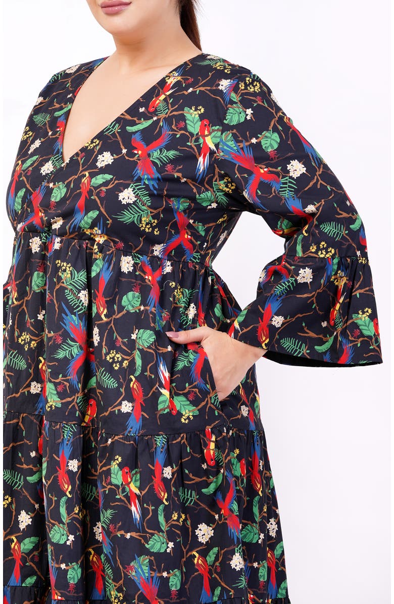 Leota Sariah Poplin Maxi Dress, Alternate, color, Macaw