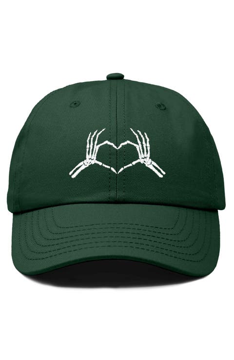 Skeleton Heart Embroidered Dad Hat