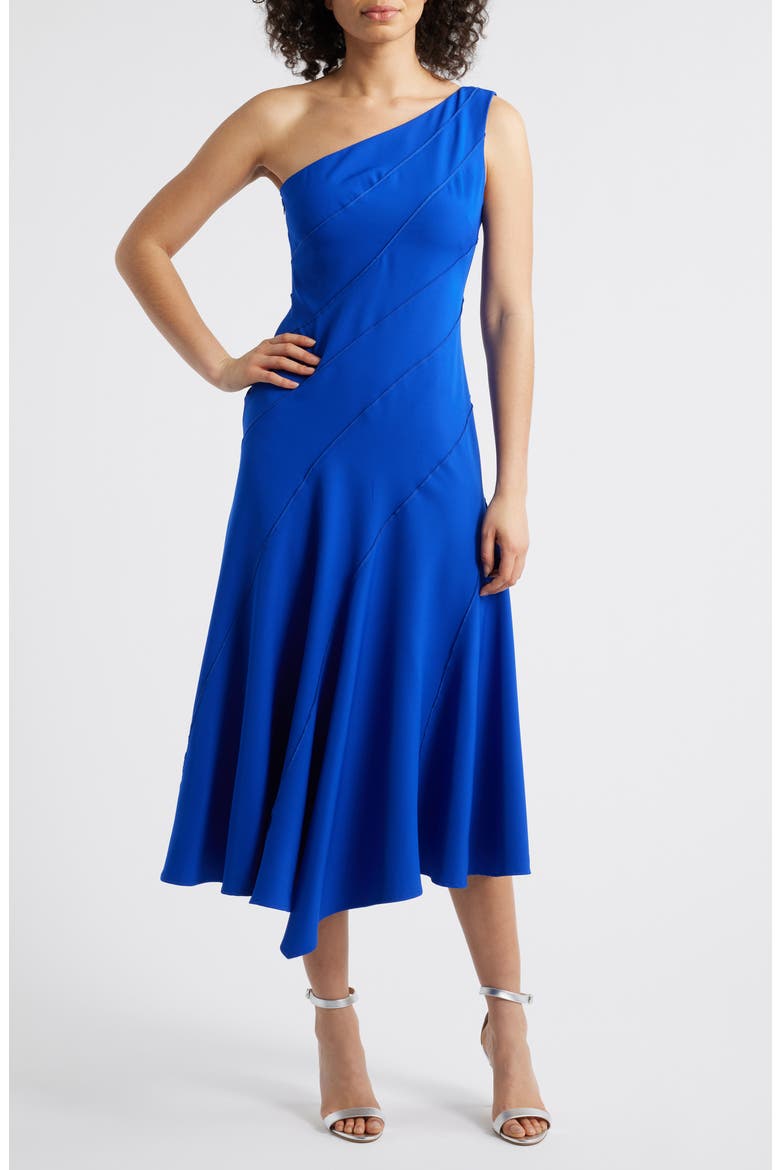 Laguna One-Shoulder Dress, Main, color, COBALT