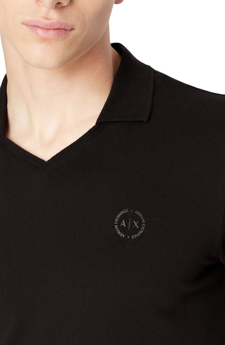 Armani Exchange Embroidered Logo Johnny Collar Piqué Polo, Alternate, color, 