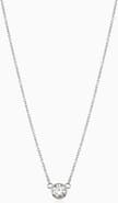 Oradina 14K Solid Gold 0.5 cttw Luminous Lab Diamond Bezel Necklace