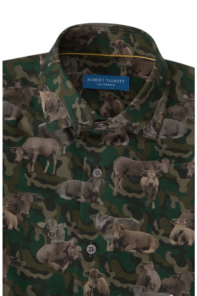 Reynolds Printed Ca-Moo-Flage Shirt, Alternate, color, Olive