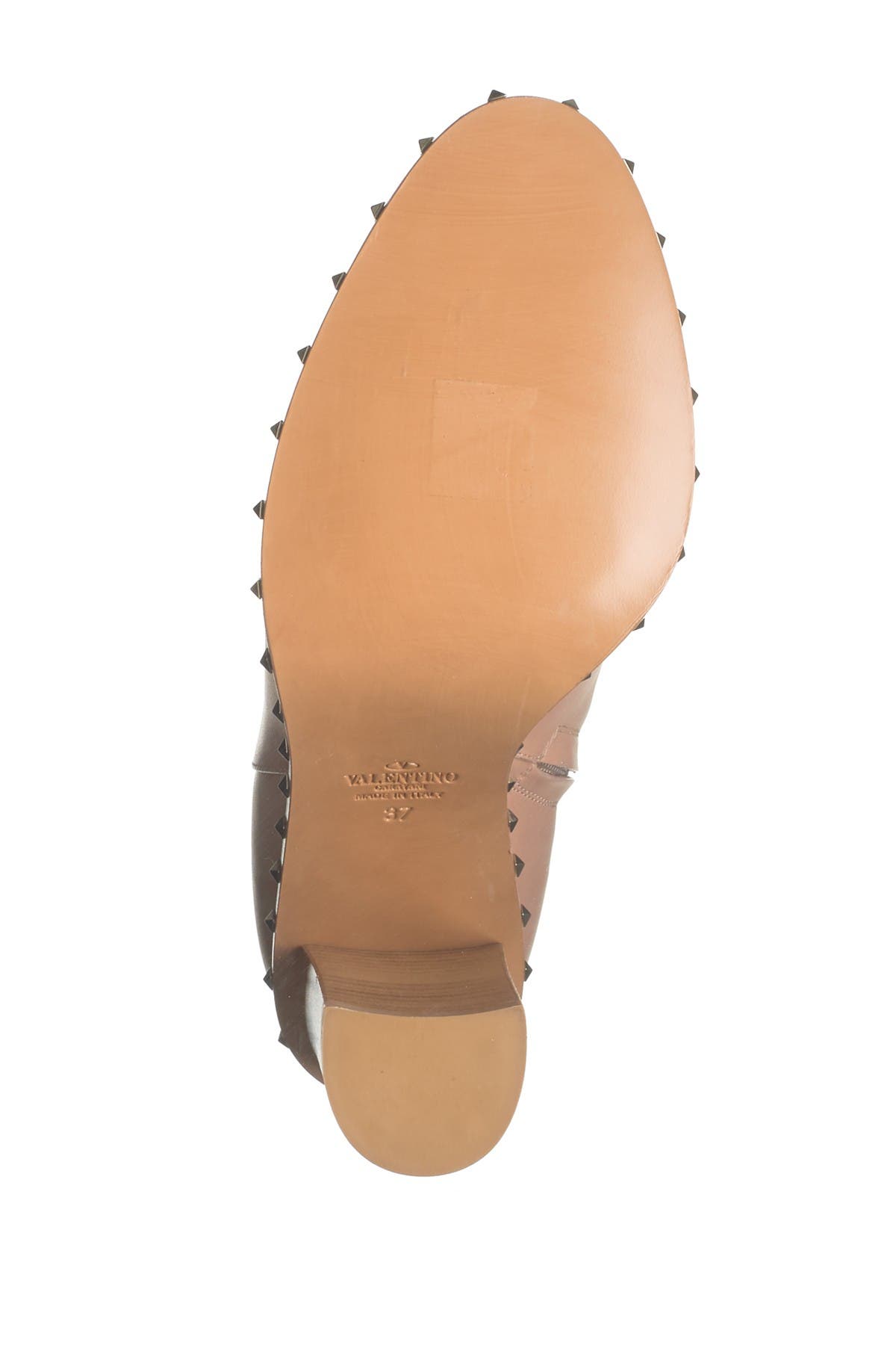 Valentino Garavani Pyramid Studded Block Heel Bootie, Alternate, color, 