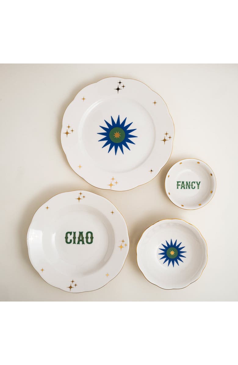 Zsa Zsa Zsu Emet Porcelain Supplate With Gold Rim 9 In, Alternate, color, 