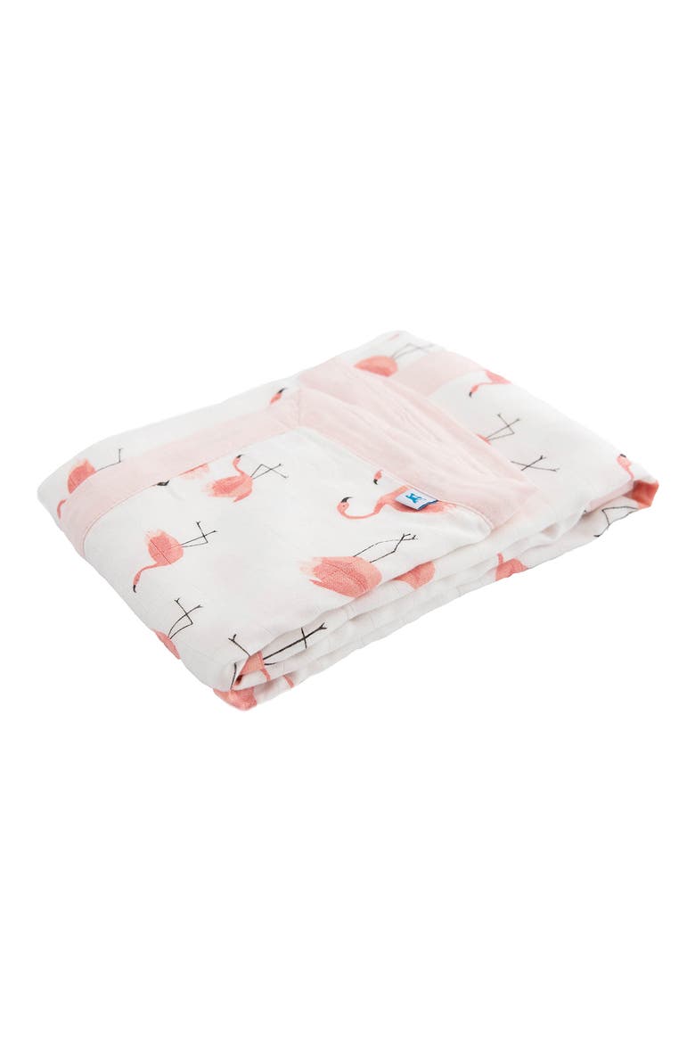Deluxe Muslin Baby Receiving Quilt, Alternate, color, PINK LADIES