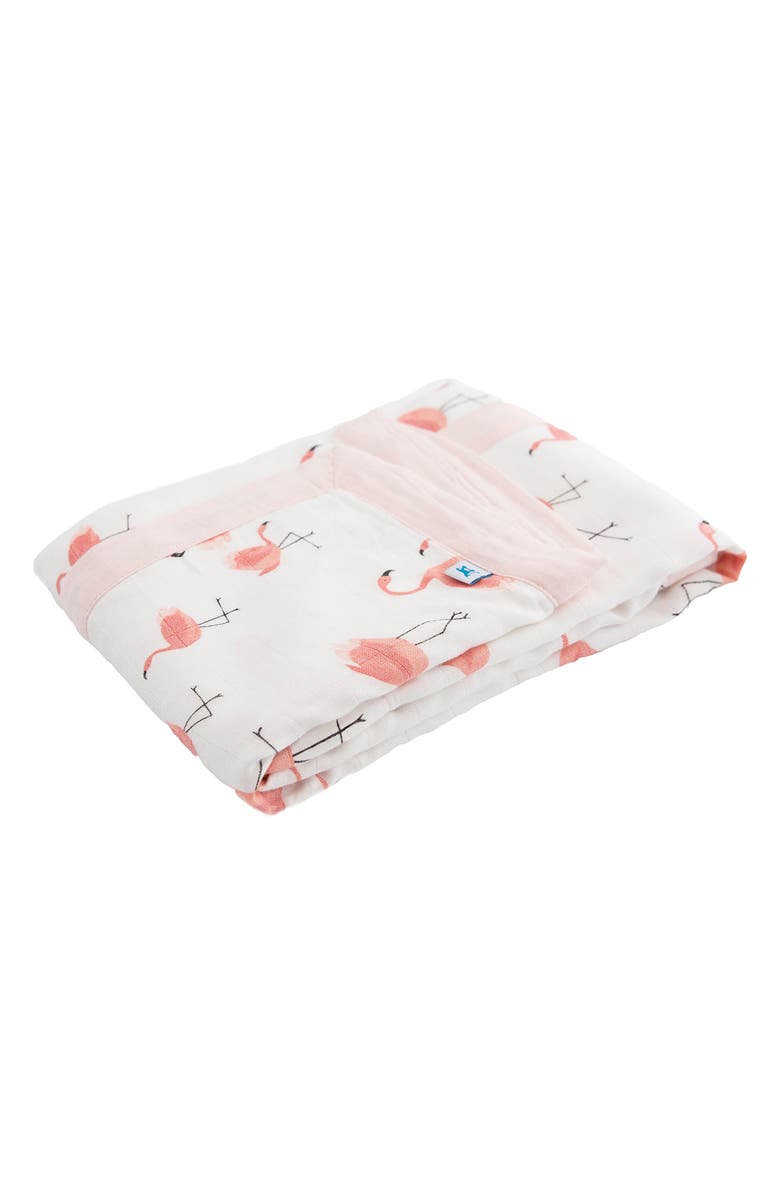 little unicorn Deluxe Muslin Baby Receiving Quilt, Alternate, color, Pink Ladies