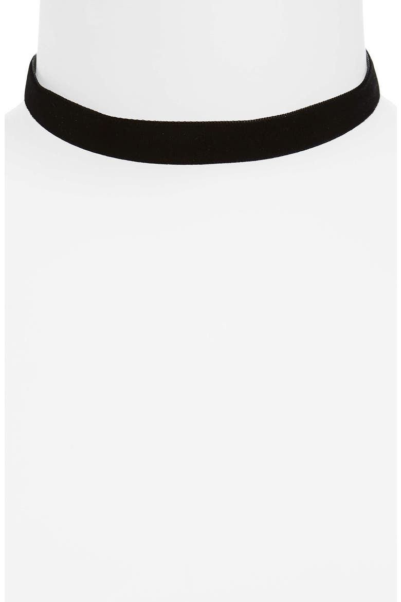 Velvet Choker, Main, color, BLACK