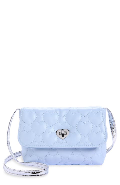 Kids' Quilted Heart Faux Leather Handbag