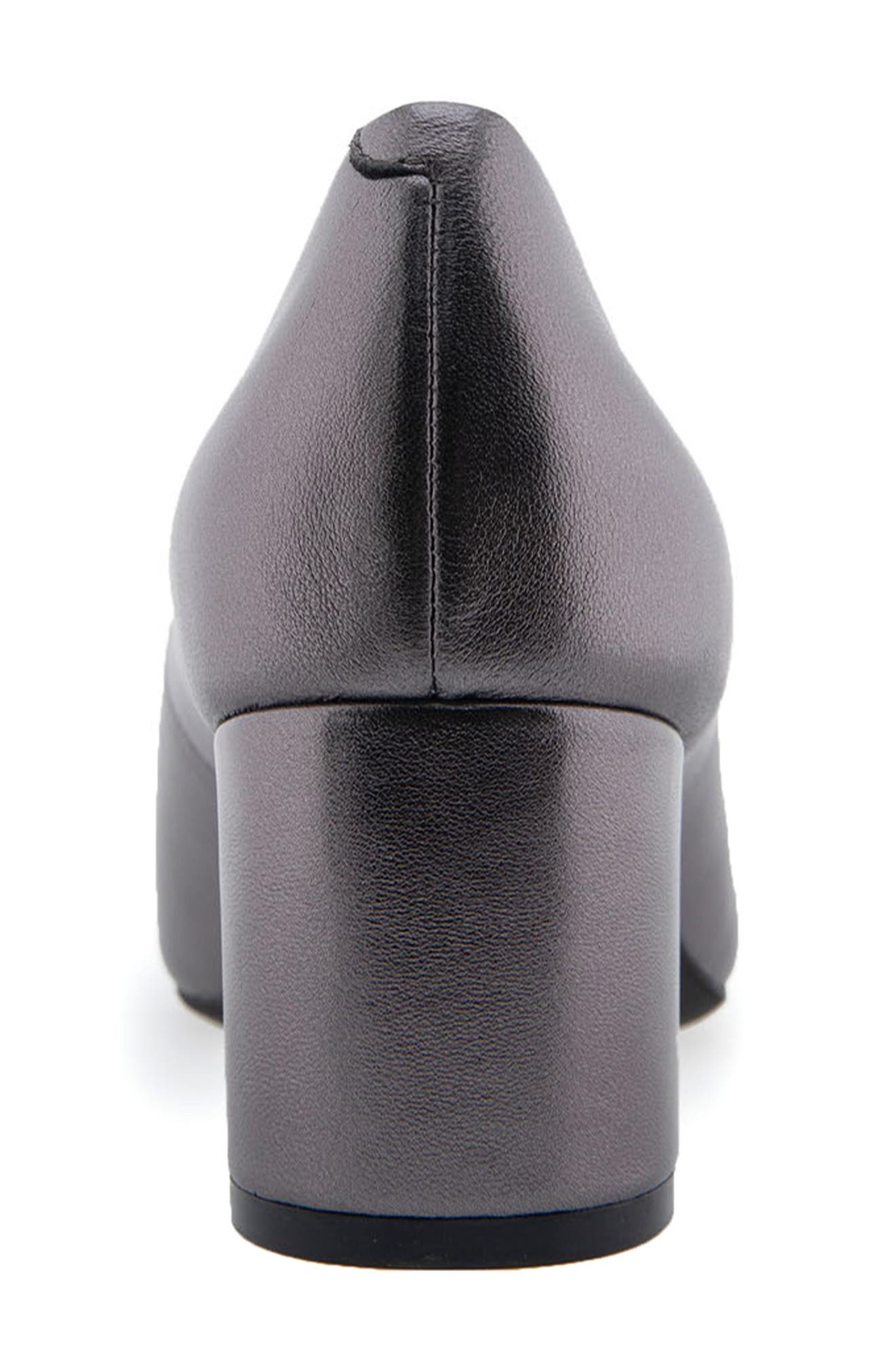 Ebel Block Heel Pump - Wide Width Available, Alternate, color, GUNMETAL METALLIC LEATHER