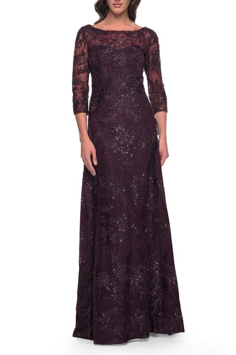 Beautiful Lace Mother of the Bride Dress with Illusion Neckline