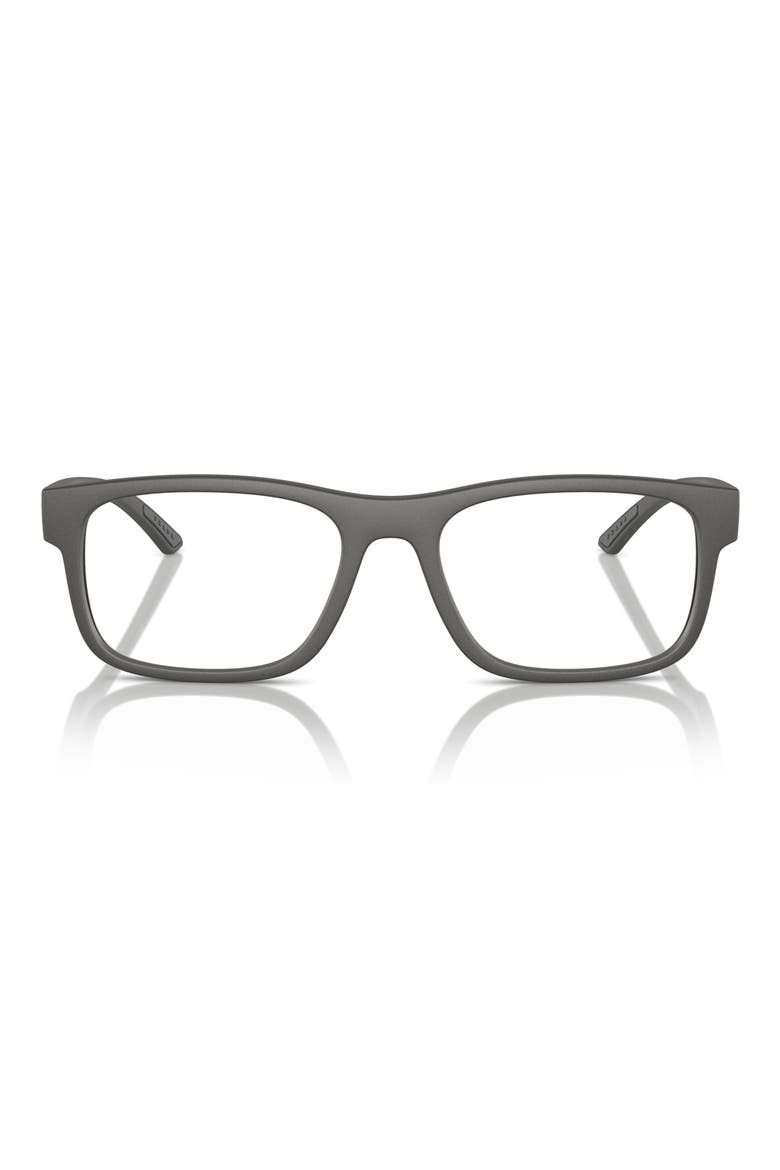 52mm Rectangular Optical Glasses, Main, color, GREY
