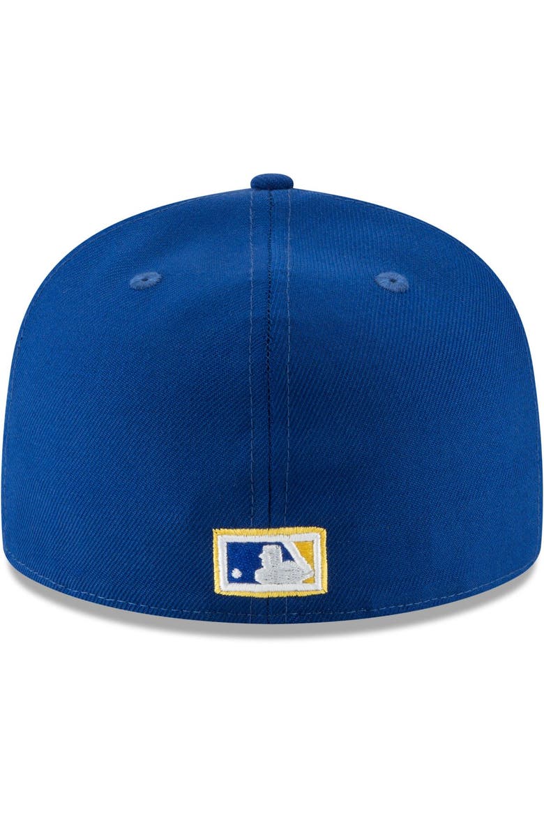 Men's New Era Yellow Milwaukee Brewers Cooperstown Collection Wool 59FIFTY Fitted Hat, Alternate, color, Yellow
