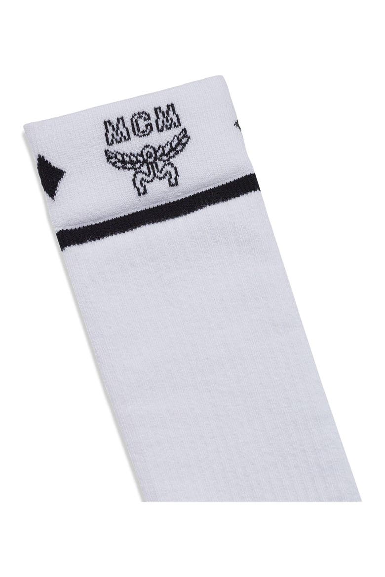 Logo Jacquard Socks, Alternate, color, White