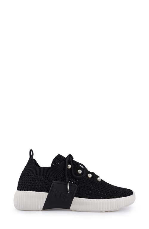 National Comfort Klarra Faux Pearl Embellished Sneaker In Black